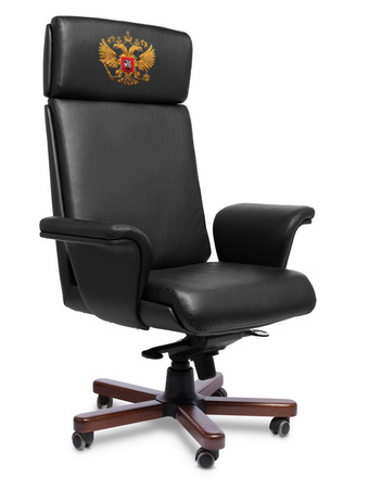 Кресло для руководителя с высокой спинкой Split A с гербом РФ