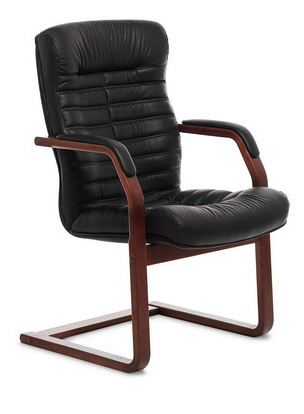 Стул для посетителя Орион вуд Ц/Orion Wood C (лицевая часть кожа - задняя чать эко-кожа)