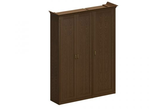 Шкаф высокий комбинированный (для одежды узкий + для документов с закрытыми дверями)